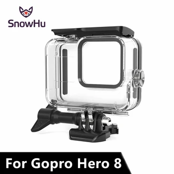 SnowHu 60m Undersøiske Vandtætte etui til GoPro Hero 8 Beskyttende skal Dække Boliger Sort Kamera 60M Dykning Svømning GP801