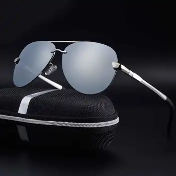 Nye Polariserede Solbriller til Mænd Stel af Metal Cykling Anti-Blu-ray-Solbriller