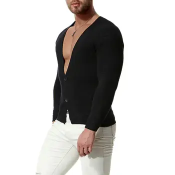 Casual Sweater Mænd Solid Farve Varme Trøjer