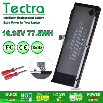 Tectra 77.5 wh 10.95 V A1382 A1286 Batteri til MacBook Pro 15 tommer Begyndelsen af 2011 Til Slutningen af 2011 til Midten af 2012 MC721LL/EN MC723LL