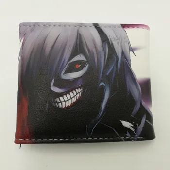 Anime Tokyo Ghoul Kaneki Ken Høj Kvalitet PU Kort Tegnebog/Folde Tasken med Knap