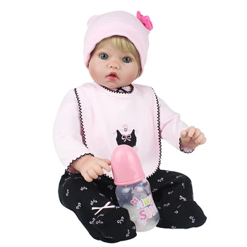 NPKDOLL Legetøj 55cm Silikone Reborn Baby Dolls Genfødt Realista Mode Dukker Til Prinsesse Børn, Fødselsdag, Gave Bebes Genfødt