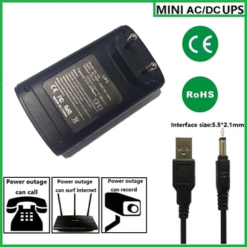 5V 9V, 12V Mini DC Adapter Uninterruptible Power Supply UPS Leverer nødstrøm Backup til CCTV Kamera med Batteri Indbygget