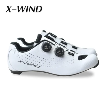 X VIND carbon road bike sko athletic åndbar lås cykling sko mænd road racing bike cykel sneakers professionel