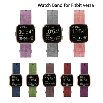 For Fitbit Versa 2 Band Lærred Stof Udskiftning af Rem Armbånd til Fitbit Versa 1/2 Lite Smart Watchbands Tilbehør