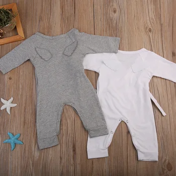 Nyfødte Spædbarn Baby Pige Dreng Fløj Romper Buksedragt Outfit Sommer Tøj