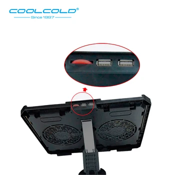 COOLCOLD Laptop Cooling Pad Base Notebook Cooler To Led Fan Syv Vinkler Justering af 12