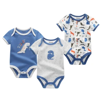 Nyfødte Baby Unisex Bodyer Tøj 3Pcs/masse Foråret Korte Ærmer 3-12 måneders roupas de bebe Bomuld, Pige, Dreng Sæt Buksedragt Pyjamas