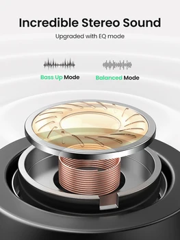 Ugreen TWS Bluetooth-5.0 Hovedtelefoner Trådløse Øretelefoner med 4 Mikrofoner HiTune T1 Stereo Hovedtelefoner 24H Spille Vandtæt Headset