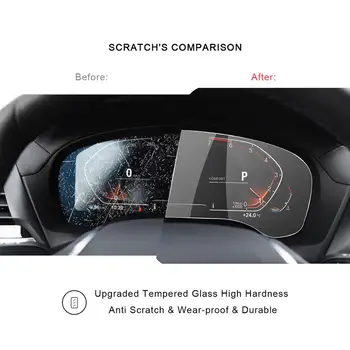 RUIYA bil screen protector til X3 G01 12.3 tommer 2020 LCD-instrumentpanelets display skærm hærdet glas beskyttende film