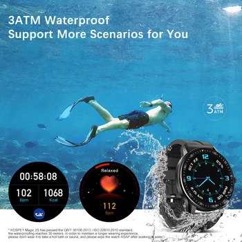 KOSPET MAGIC 2S 3ATM Vandtæt Ur Mænd Reloj Hombre Fitness Tracker Sport Smartwatch 2020 Smart Ur Til Android Xiaomi