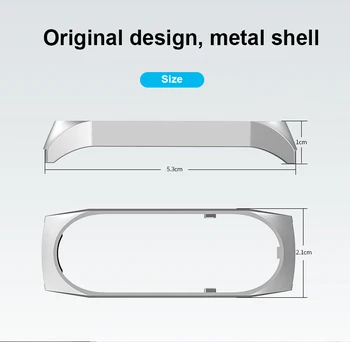 Velegnet Mi Band 5 Rem Smart Ur Remmen Bærbare Enheder til Xiaomi Armbånd 5 Metal Rem i Rustfrit Stål Rem TXTB1
