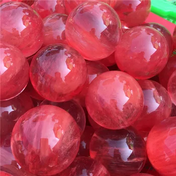 1pc Red Quartz Crystal Sphere Wedding Decoration Stone Ball