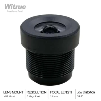 Witrue 3MP 2,8 mm linser 1/2.7 Inch M12 HFOV Ingen Forvrængning til Gopro DJI/for SJCAM SJ7 Kamera cctv linse med IR-filter 650nm
