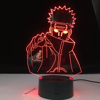 Seks Veje af Smerte Naruto Nagato Figur Kids Nat Lys Led Farver Ændre Barnets Soveværelse Nightlight Fødselsdag Gave bordlampe