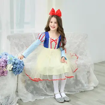 Amerikansk Tøj Prinsesse Kjole til børn Piger Dress Up Børn Kjoler Summer Snow White Cosplay Jul Halloween Kjole