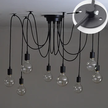Moderne Spider Vedhæng Lys Retro Industrielle hængende lamper dekoration pendel Lampe Stativ