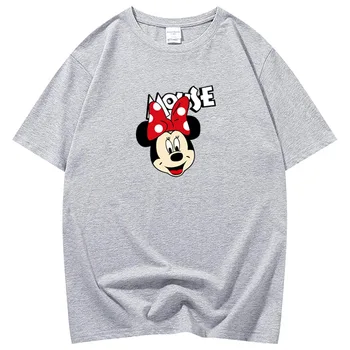 Disney Fashion Minnie Mouse Brev Bue Tegnefilm Print Kvinder Casual T-Shirt Med O-Hals Pullover Kort Ærme Løs T-Stykkerne, Toppe 10 Farver