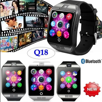 Nyt Design 2019 Q18 Bluetooth Smart Ur Støtte GSM-SIM-Kort, Lyd, Kamera Fitness Tracker Smartwatch Til Kvinder, Mænd