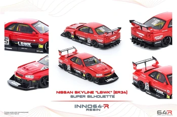 INNO 1:64 Nissan Skyline LBWK ER34 Silhouette Super Resin Model Bil