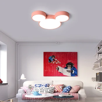 DAR Farverige Mickey Lysekroner Glans Luminaria Ultra Tynd Moderne Led Lysekrone Loft Lampe Inventar Til børneværelset Soveværelse