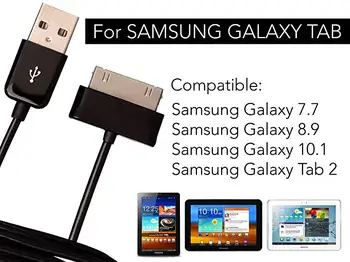 10 STK 1M USB-Oplader, datakabel Opladning Ledningen til Samsung Galaxy 7 7.7 8.9 Tab 2 10.1 Note 2 Tablet P1000 P7500 P6800 N8000