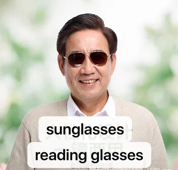 GLAUSA Titanium Metal Pilot Bifocals Læsning Briller Mænd Metal Dobbelt Stråle Kørsel Presbyopi Briller Langsynethed Briller