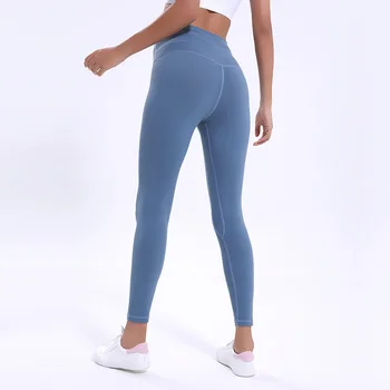 2019 Solid Høj Elastisk Super Elastisk Fitness Tights Mave Kontrol Yoga Bukser Med Høj Talje Sport Leggings Push Up Løbebukser Til Kvinder