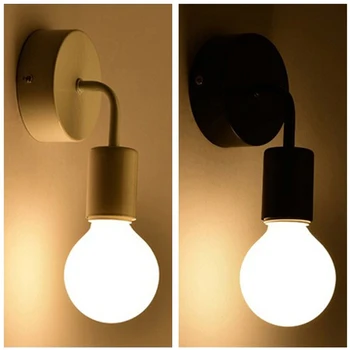 Moderne Strygejern væglampe E27 Nordiske enkel stilfuld Indendørs sengelampe vægmonteret Lys Belysning Til Trappe Soveværelse, Køkken Hjem