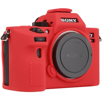 Cover til Sony a7m3 a7III a7r3 a7rIII Blød Silikone Kamera Beskyttende Krop Sag Hud Litchi Tekstur A73 Kamera Protector Dække