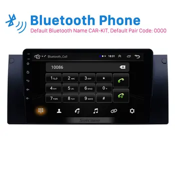 Seicane Android 9.1 AUX Bluetooth bil GPS Radio 9 tommer til BMW 5-Serie E39/X5 E53 1995-2003 HD Touchscreen støtte SWC Carplay