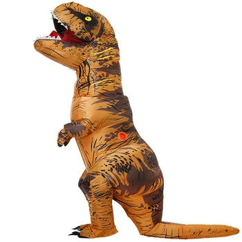 Dinosaur Oppustelige Kostume T-REX for Voksne Cosplay Parti Kostume Halloween Kostumer til Mænd, Kvinder Animationsfilm Fancy Kjole Passer til