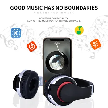 MH7 Trådløse Bluetooth-Hovedtelefoner Sammenklappelig Stereo Gaming Headset med Mikrofon Støtte TF Kort til IPad, Mobiltelefon
