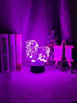 3d-Lampe Unicorn Baby Nat Lys Farve Ændring af Usb-Batteri Nightlight for Børn Barn Pige Soveværelse Indretning Unicorn Nat Lampe Gave