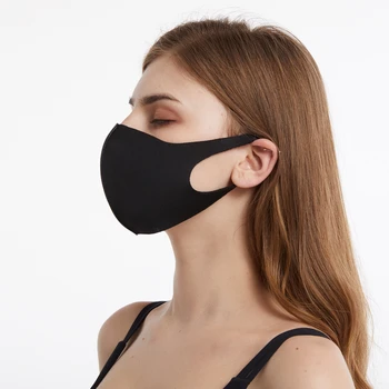 5pcs Munden Face-Maske-Sort Bomuld Blanding Anti Støv og næse beskyttelse Maske Mode Genanvendelige Vaskbar Masker til Mand, Kvinde