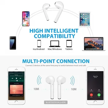 Trådløse Hovedtelefoner Til Xiaomi Redmi Note 7 Pro Bluetooth-Hovedtelefoner Musik Ørestykker Ørepropper