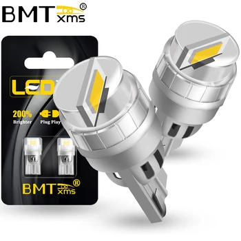 BMTxms 2x T10 W5W Canbus LED Pærer 2835 SMD Bil Parkering positionslys Interiør Kort Dome Lys Hvid gul Rød Auto Lampe