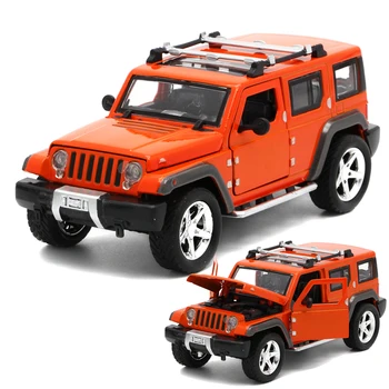 Gratis Forsendelse/Diecast Toy Model/1:32/Jeep Wrangler Chef SUV Bil/Pull Back/Lyd & Lys/Pædagogisk Samling/Gave Til Kid