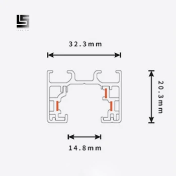 Track Lys Skinne For Spor pæreholderen Aluminium+Kobber 0,5 meter 3 wire Stik System Spor Armatur Universal Skinner