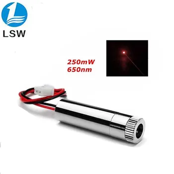 Rød laser prik modul 250mW 650nm Høj effekt laser med fokus DIY Laser engraving machine head