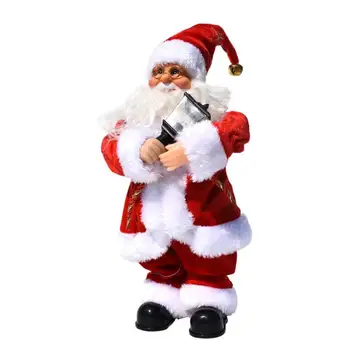 1PC Elektriske Santa Claus Synger Musik Xmas Party-Dukke Ornamenter Til For børne-Og Gril Ven Gaver Dropshipping
