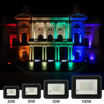 110V/220V RGB-Led Floodlight-30W 20W 50W 100W Udendørs Wall Washer Lampe Reflektor IP68 Vandtæt Have Belysning RGB Oversvømmelse Lys