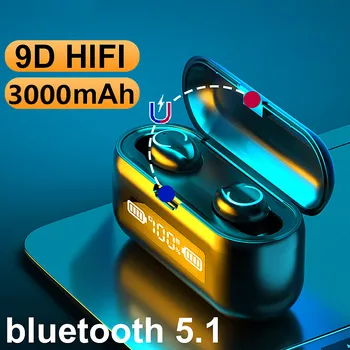 Trådløse Hovedtelefoner til en Bluetooth-5.1 Hovedtelefoner IPX7 Vandtæt TWS HIFI Mini-I-øret-Sport, der Kører Headset Støtte Telefoner HD-Opkald
