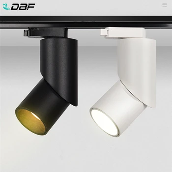 [DBF]Sammenklappelig COB Led Track Lys Lampen Dæmpes 10W 12W 15W Rail Track Lighting Fixtures Spotlight til butik tøj Butik Hjem