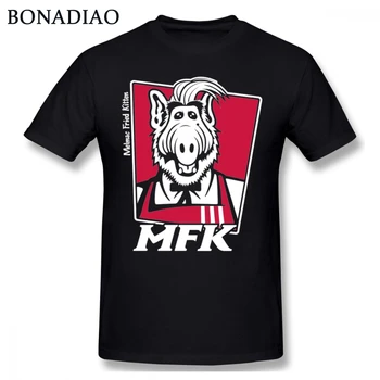 Sjove Melmac Stegt Killing Alf Tee Shirt Harajuku Unisex Tegnefilm Grafisk Print T-Shirt, Bomuld Plus Size T-Shirt