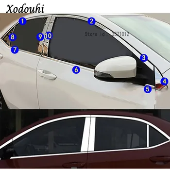 For Toyota Corolla Altis 2016 bil Body styling glas vindue pynt søjle midterste stribe trim ramme lampe hood dele