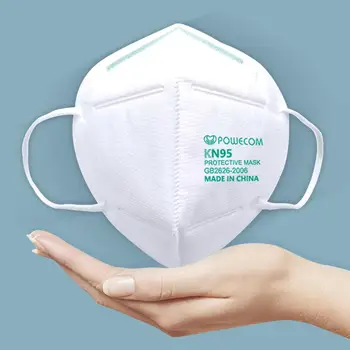30stk Powecom KN95 Masker Respirator 95% Filtrering Sikkerhed Beskyttende Mund Ansigt Maske Åndbar Støvtæt Munden Dæmpe Dække