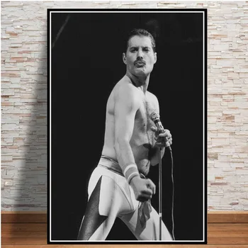 Bohemian Rhapsody Freddie Mercury Rock Star Plakat og Print Væg Kunst, Lærred Maleri Billeder Til stuen Home Decor