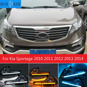 2 Stk LED Kørelys Kørsel Lys DRL Fog Lamp Cover Car-styling Til KIA Sportage DRL 2010 2011 2012 2013