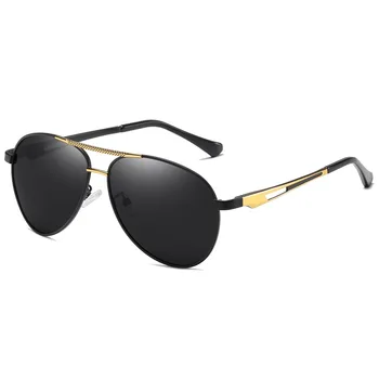 Mænd Polariserede Solbriller Luksus Design Pilot solbriller til Mænd/kvinder Metal Frame Kørsel Solbrille Night Vision Gule Linser